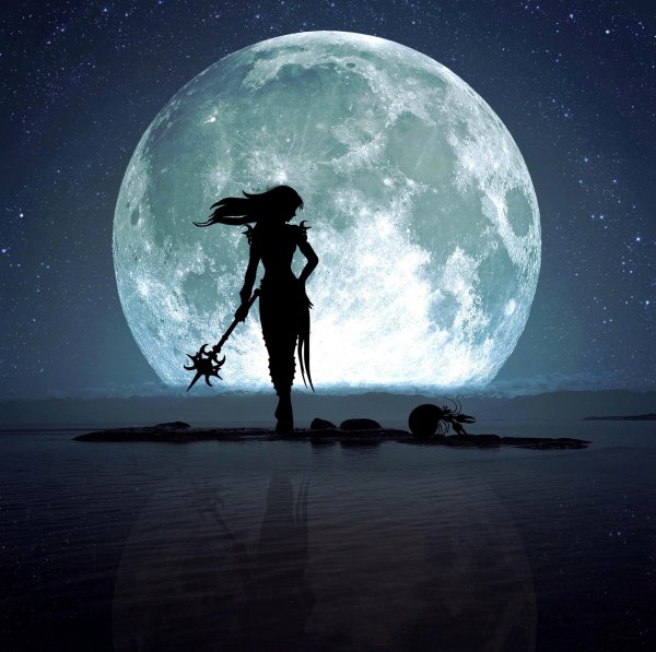 Полнолуние и девушка