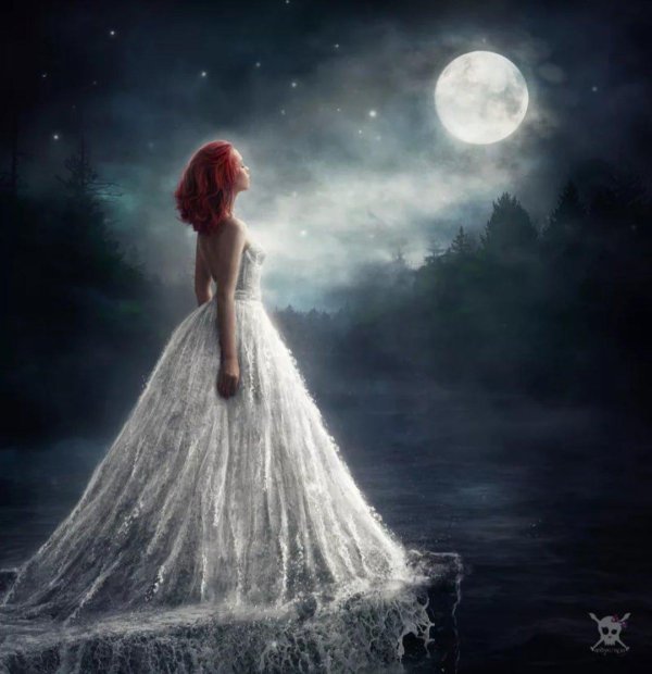Полнолуние и девушка