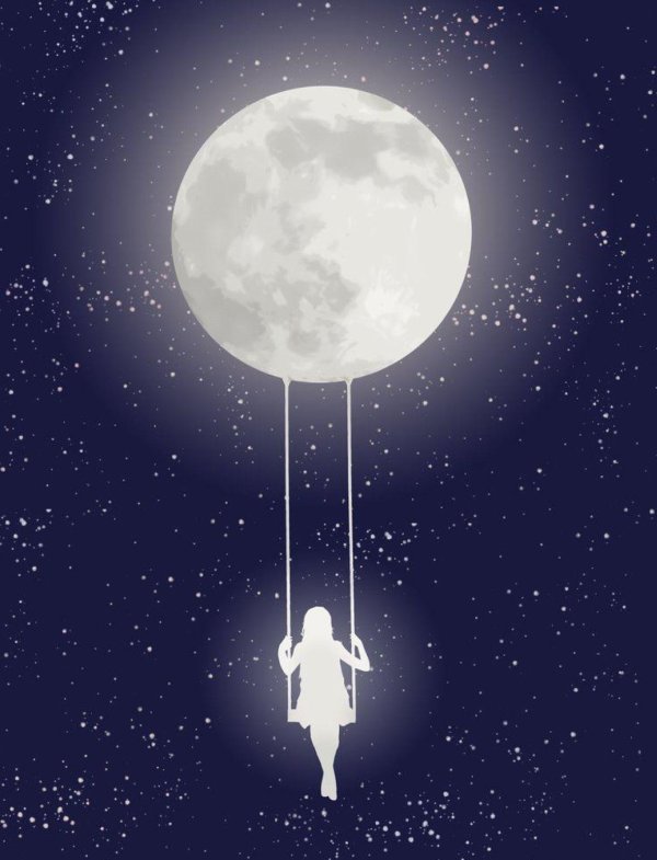 Полнолуние и девушка