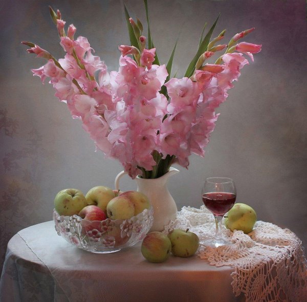 фотонатюрморты с гладиолусами