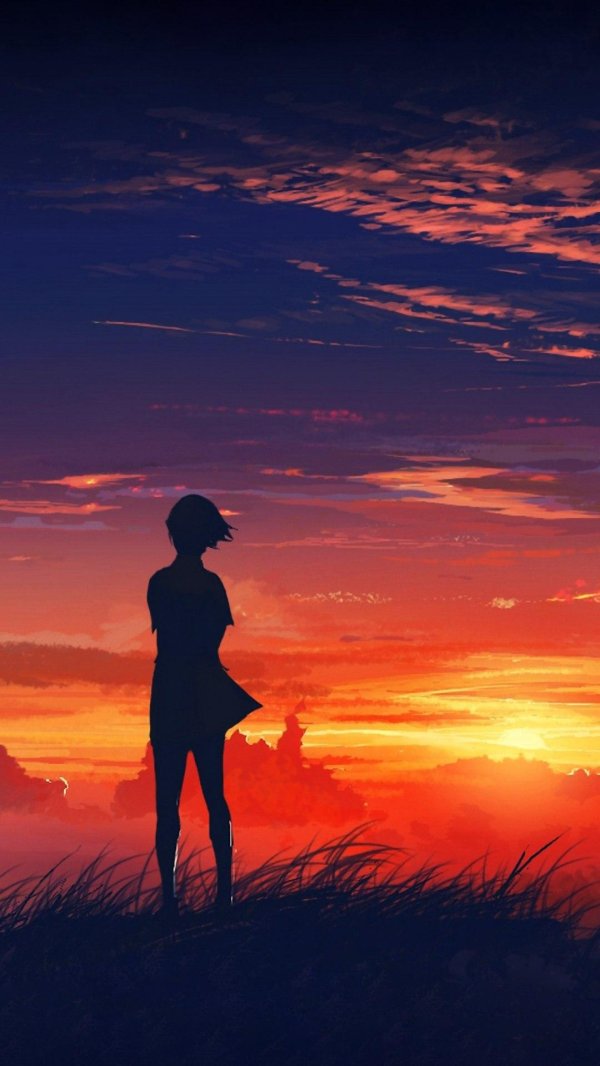 Рассвет и девушка