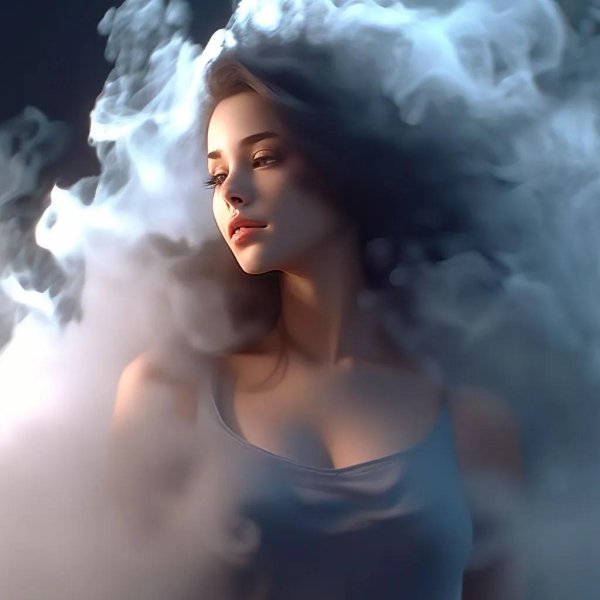 Дым и девушка