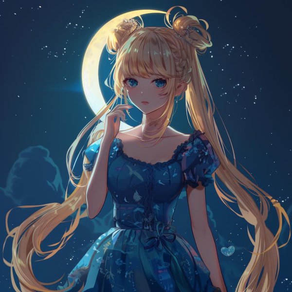 Аниме девушка блондинка