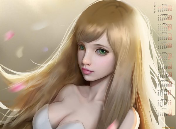 Аниме девушка блондинка