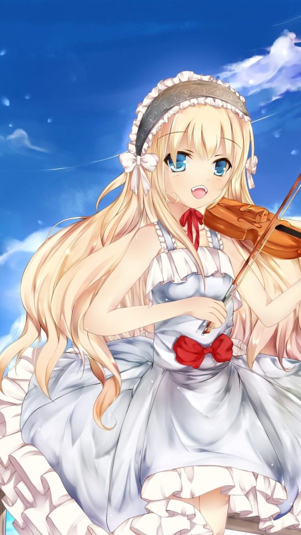 Аниме девушка блондинка