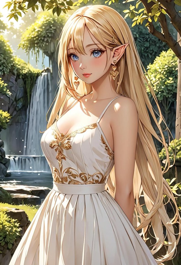 Аниме девушка блондинка