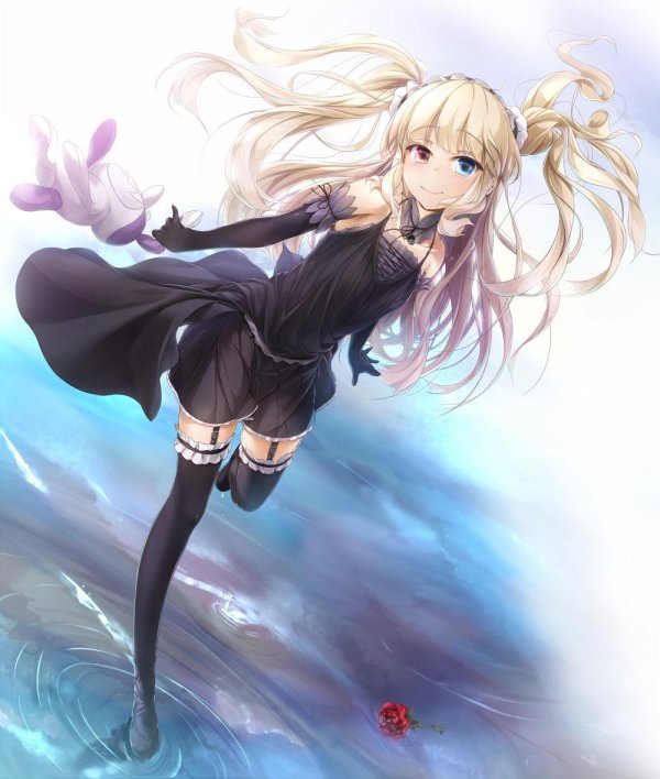 Аниме девушка блондинка