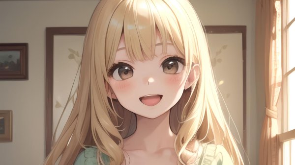 Аниме девушка блондинка