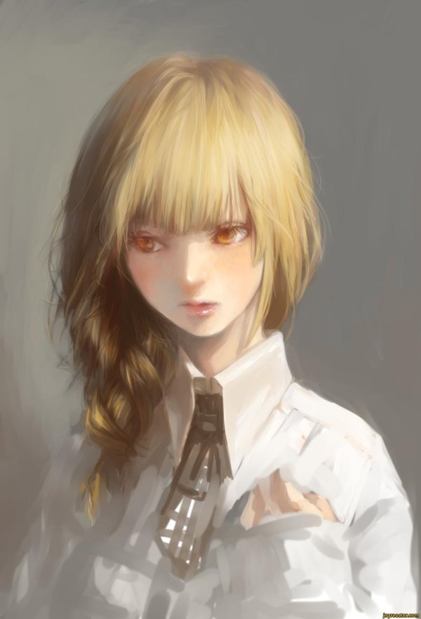 Аниме девушка блондинка