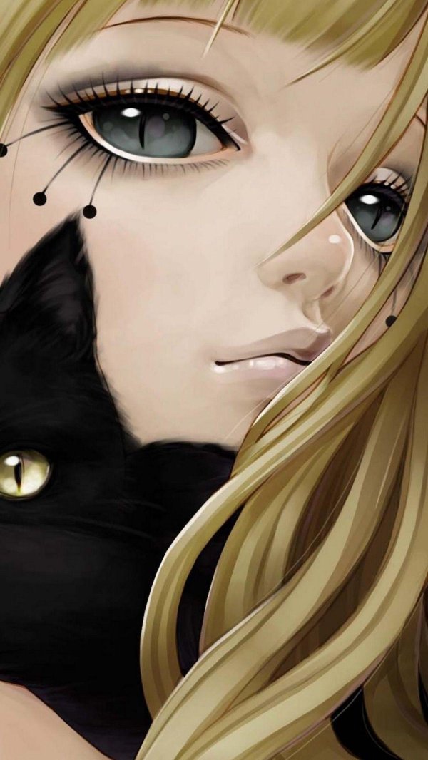 Аниме девушка блондинка