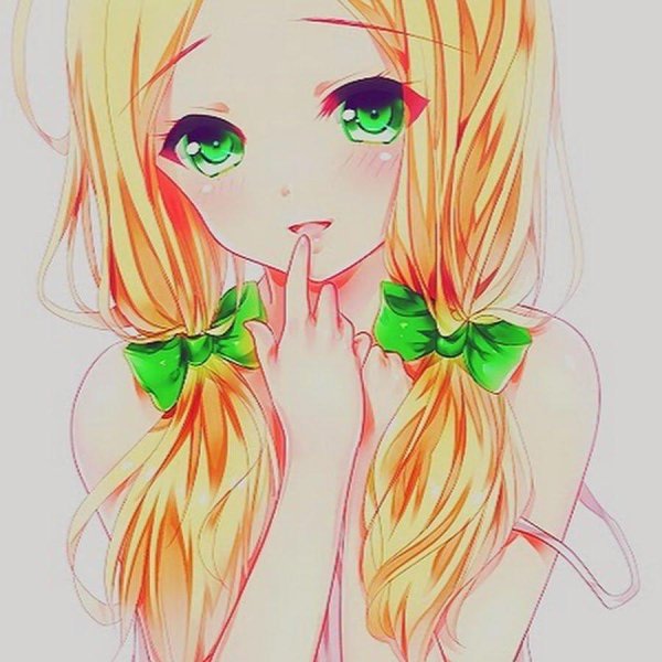 Аниме девушка блондинка