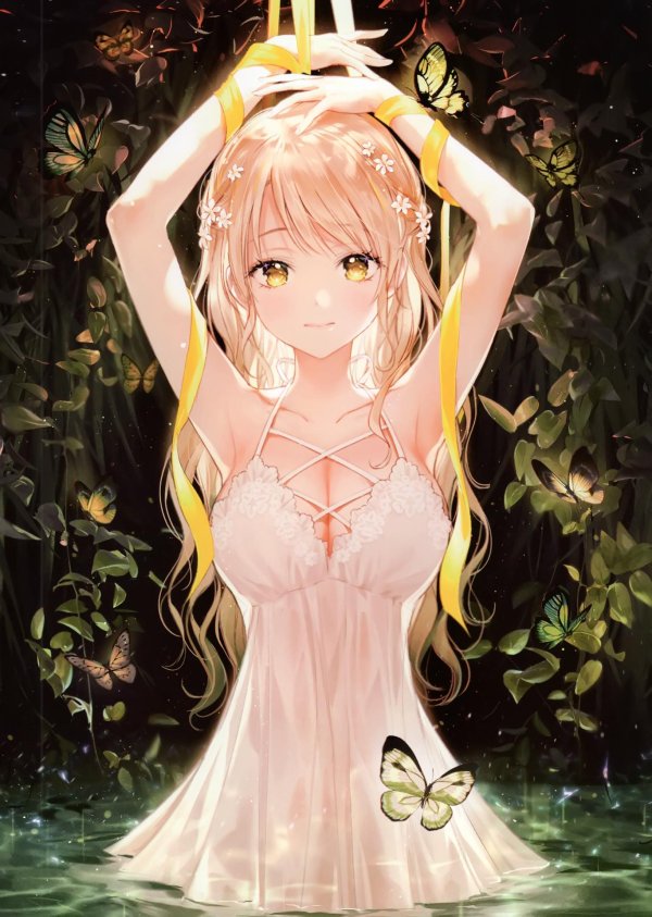 Аниме девушка блондинка