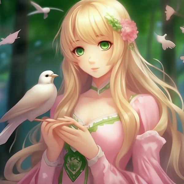 Аниме девушка блондинка