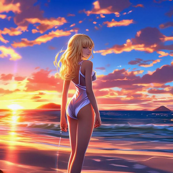 Аниме девушка блондинка