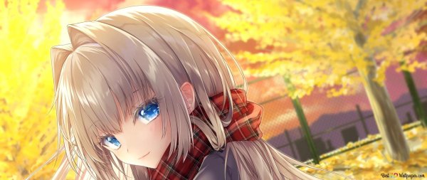 Аниме девушка блондинка