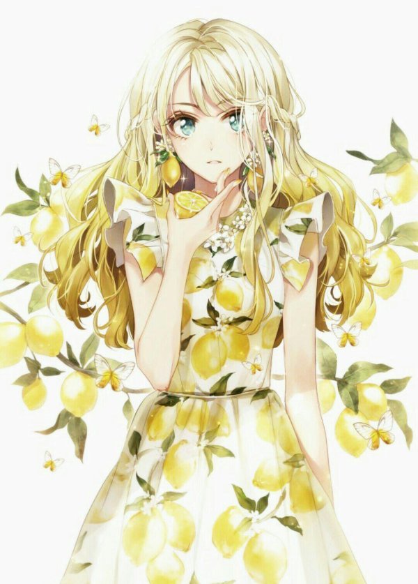 Аниме девушка блондинка