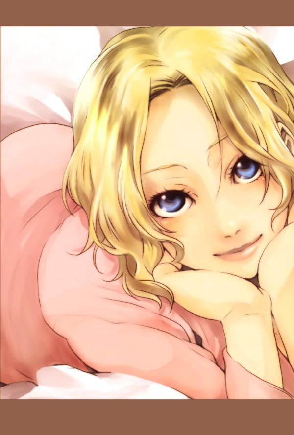 Аниме девушка блондинка