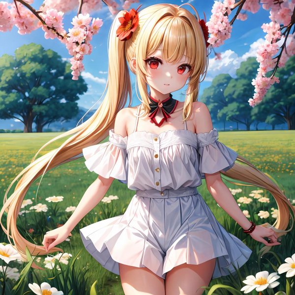 Аниме девушка блондинка