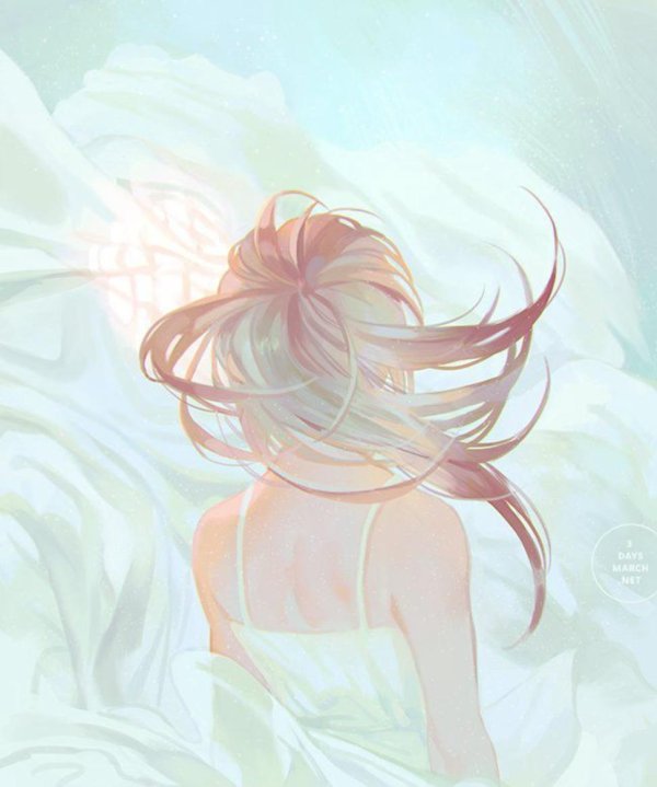 Аниме девушка блондинка