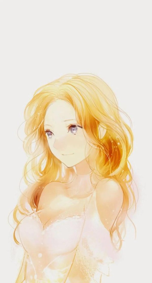 Аниме девушка блондинка