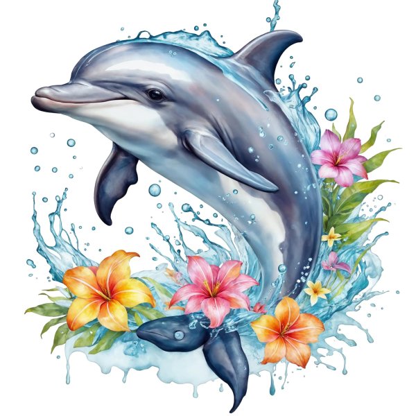 Девушка с дельфином