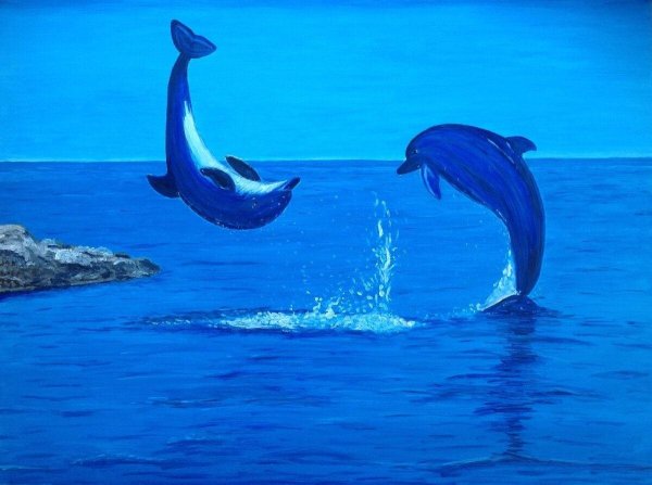 Девушка с дельфином