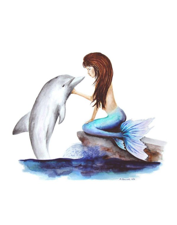 Девушка с дельфином