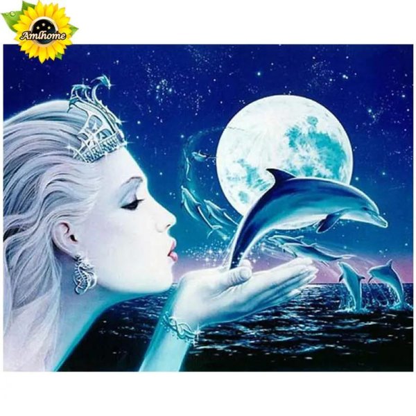 Девушка с дельфином