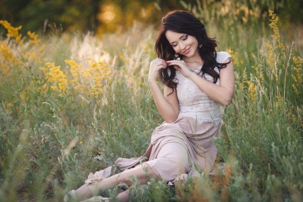 С девушками на природе