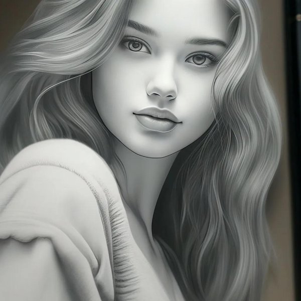 С девушками нарисованные карандашом