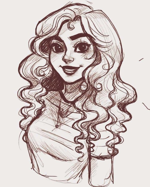 С девушками нарисованные карандашом