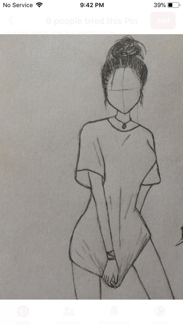 С девушками нарисованные карандашом