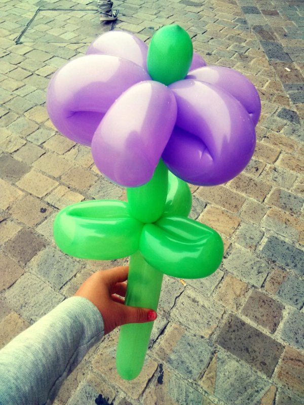 цветок из шарика