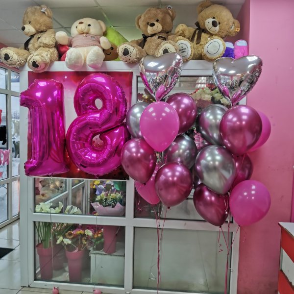 шарики цветочки