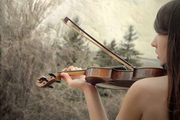 Девушка играет на скрипке