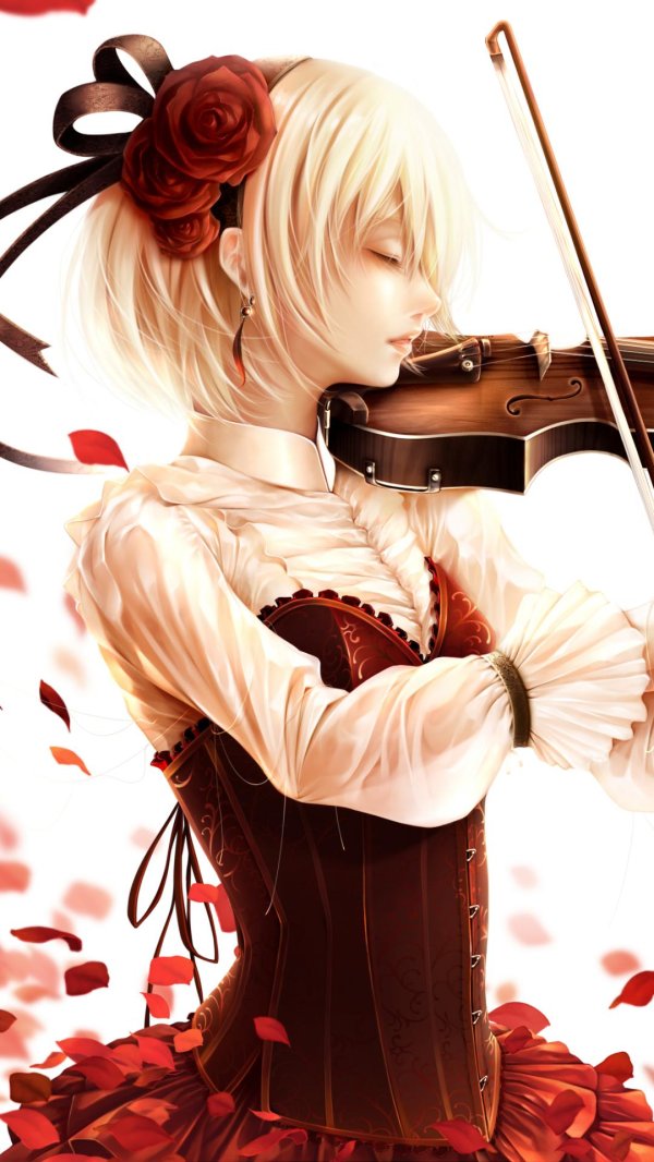Девушка играет на скрипке