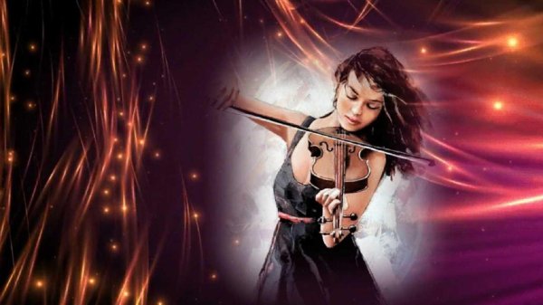 Девушка играет на скрипке