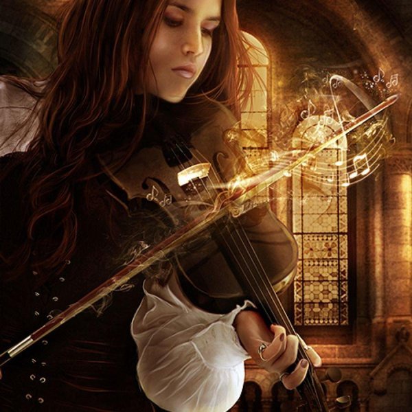 Девушка играет на скрипке