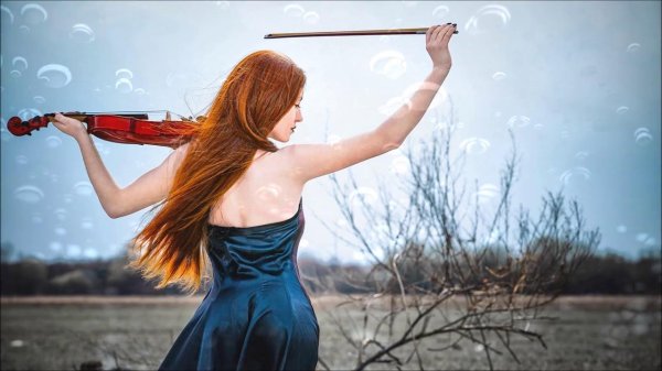 Девушка играет на скрипке