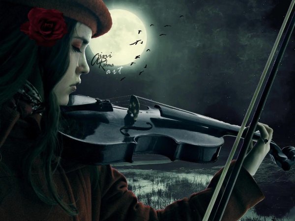 Девушка играет на скрипке