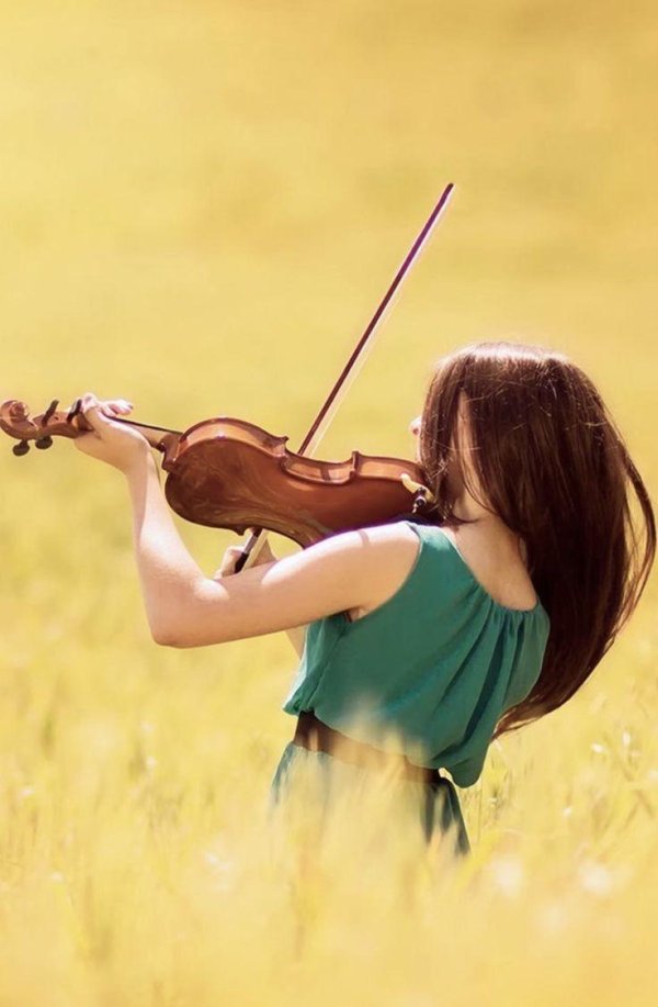 Девушка играет на скрипке