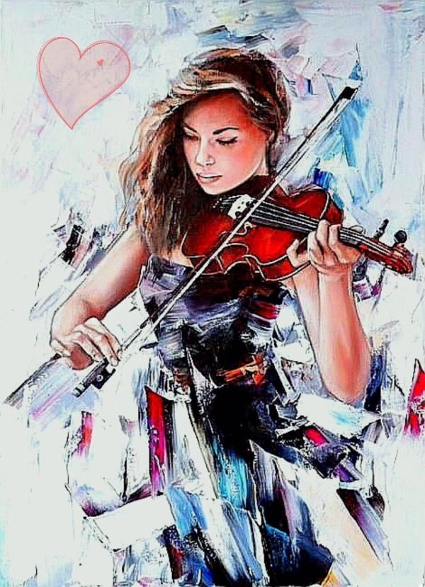Девушка играет на скрипке