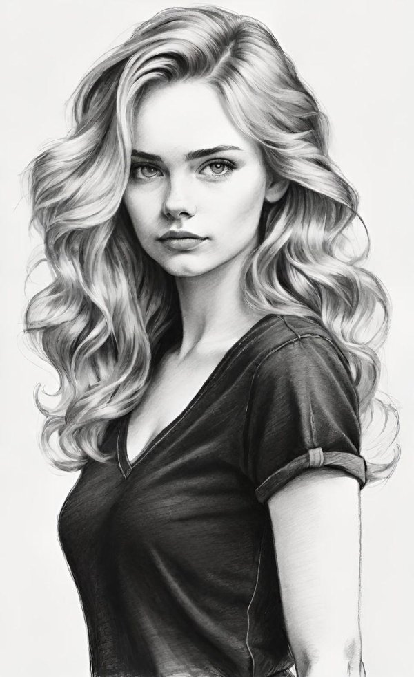 С девушками нарисованные цветные