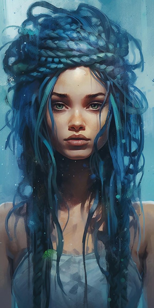 С девушками нарисованные цветные