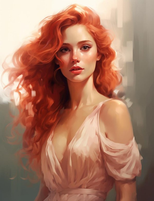 С девушками нарисованные цветные