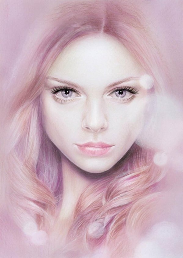 С девушками нарисованные цветные