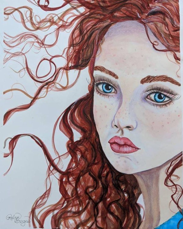 С девушками нарисованные цветные