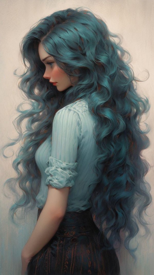 С девушками нарисованные цветные