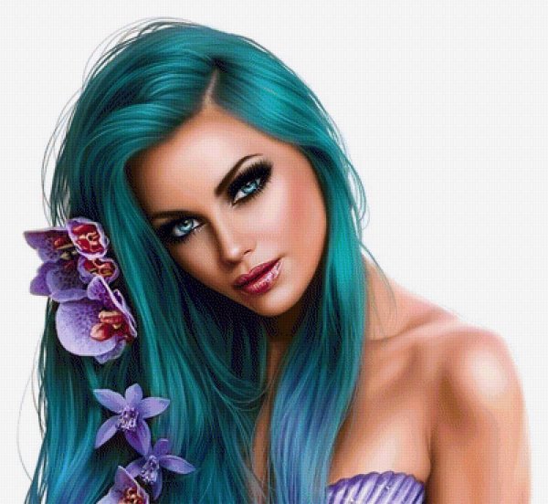 С девушками нарисованные цветные