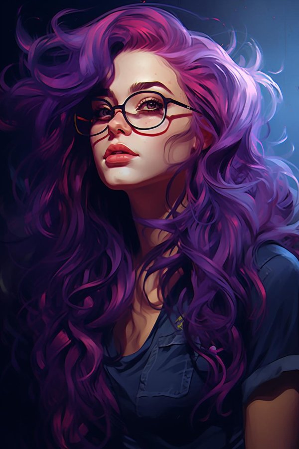 С девушками нарисованные цветные